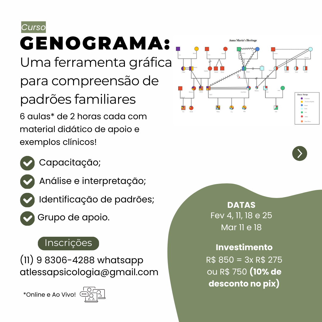 Curso de extensão em Psicologia: Genograma